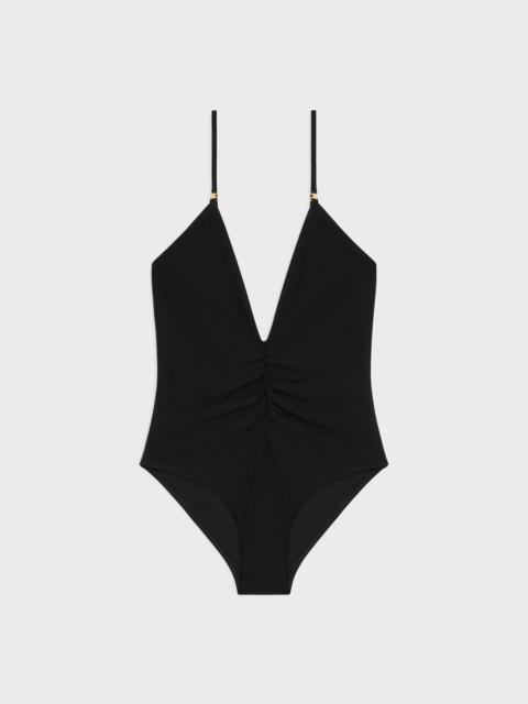CELINE gathered swimsuit in matte jersey