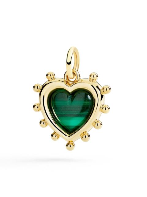 DoDo HEART CHARM WITH MALACHITE