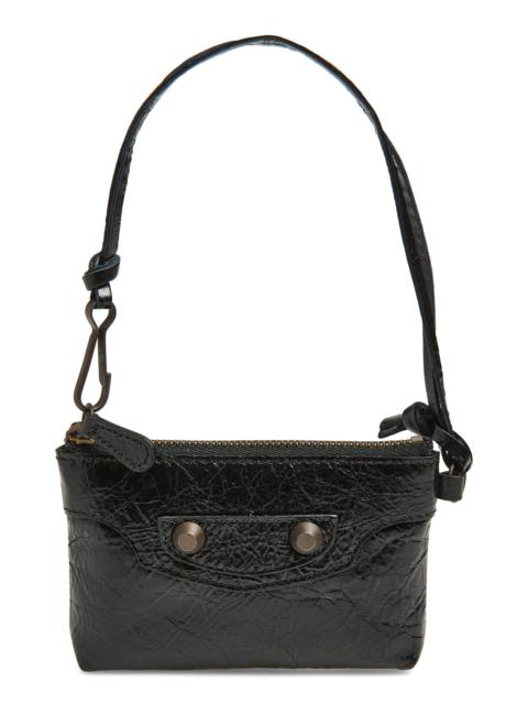 BALENCIAGA Balenciaga Le City Zip Pouch Leather Shoulder Bag in 1000 Black at Nordstrom