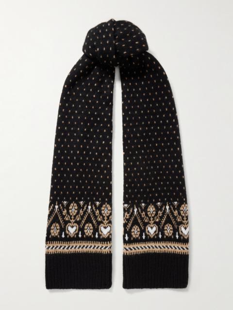 KHAITE Lucerne Fair Isle Cashmere Scarf