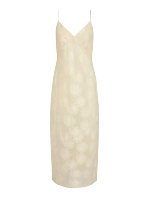 onia Burnout Slip Dress off-white