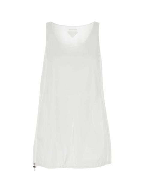 Prada Prada Women White Cotton Reversibile Mini Dress