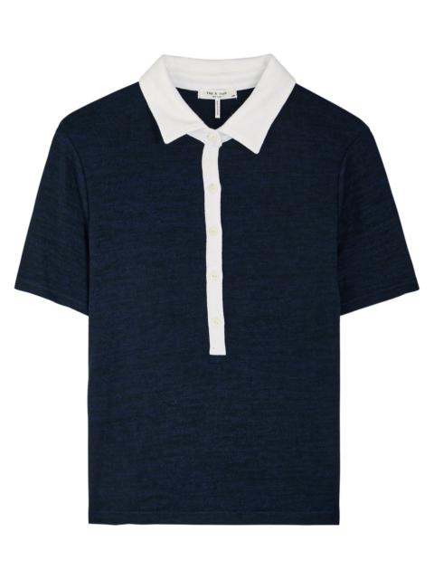 Rag & Bone The Knit Button Stretch-knit Polo top