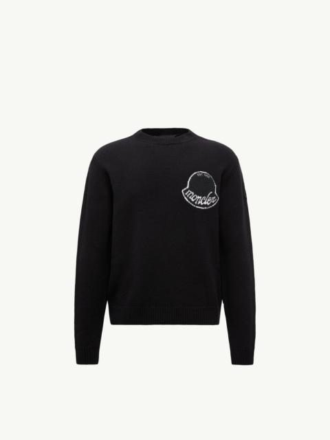 Moncler Embroidered Logo Wool Sweater