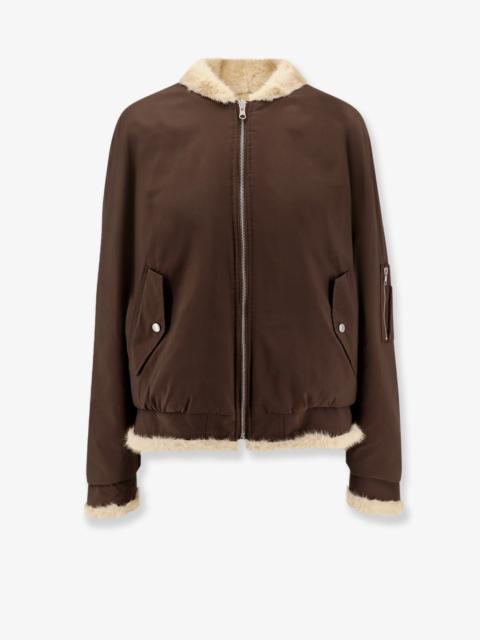 MM6 Maison Margiela Mm6 Maison Margiela Reversible Nylon And Faux Shearling Bomber Jacket
