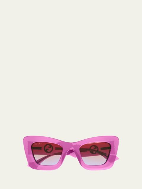 GUCCI GG Plastic Cat-Eye Sunglasses
