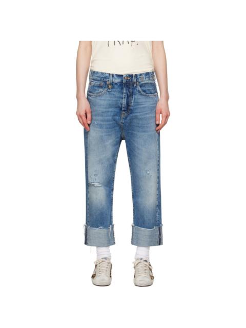R13 Blue Tailored Drop Jeans