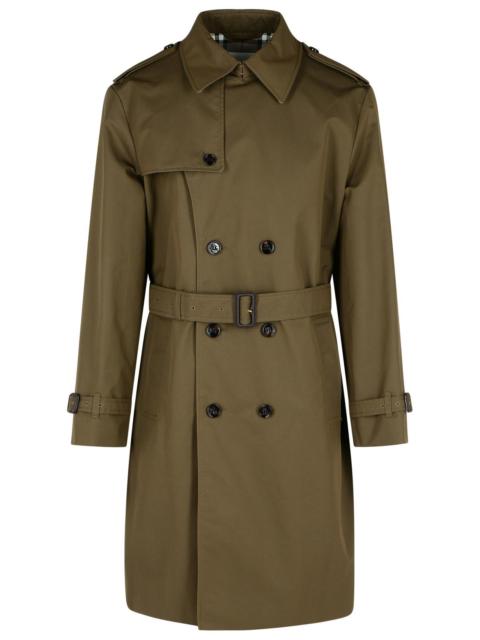 Burberry Burberry Green Cotton Blend Trench Coat Men