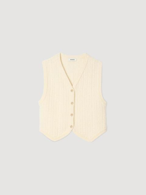 Sandro CABLE KNIT VEST