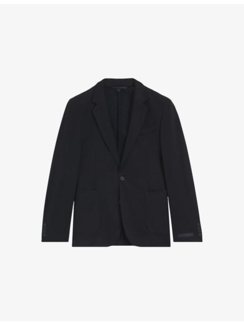 BOSS Beckham x BOSS Slim-Fit Single-Breasted Cotton-Silk Blend Jacket