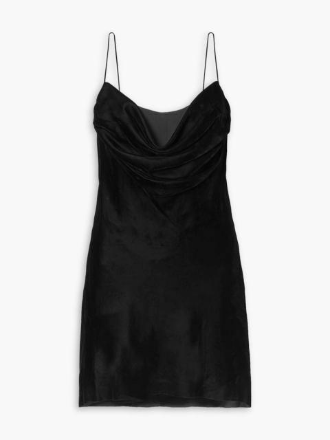Dion Lee Architrave layered velvet and tulle mini dress