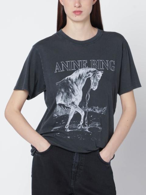 ANINE BING Black washed Lili T-shirt