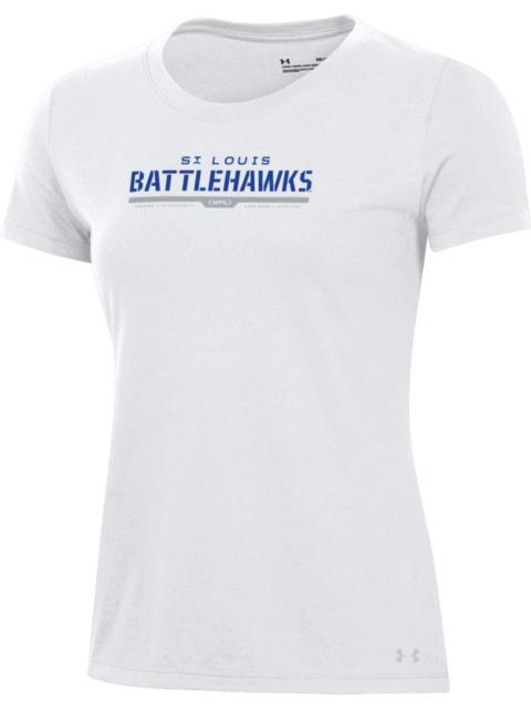 Under Armour Under Armour Women's UFL St. Louis Battlehawks Wordmark Logo White T-Shirt