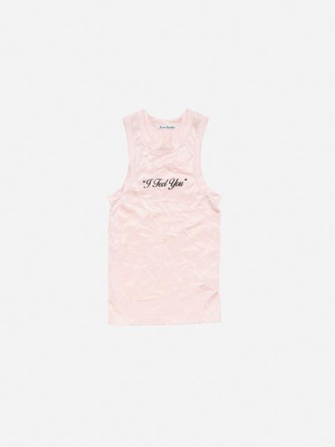 Acne Studios Crinkled printed tanktop - Powder pink