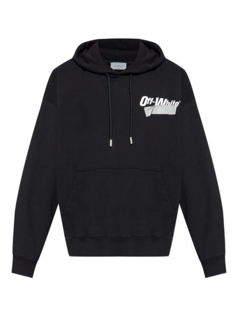 Off-White tape-logo cotton hoodie
