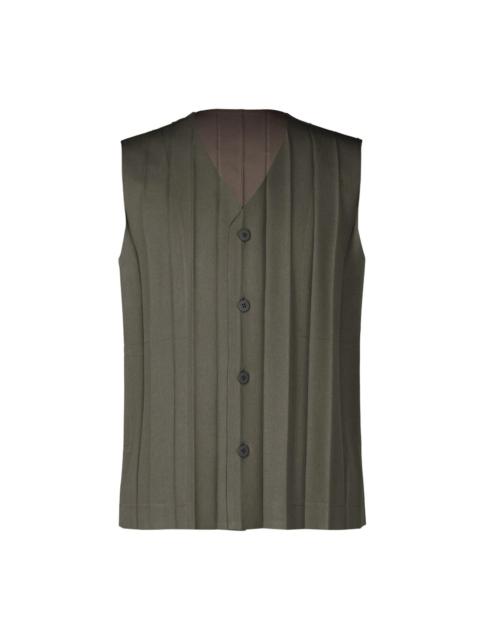 ISSEY MIYAKE EDGE ENSEMBLE VEST - DARK BROWN