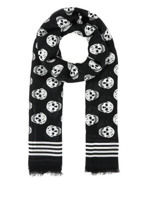 Alexander McQueen ALEXANDER MCQUEEN WOMAN Printed Wool Scarf