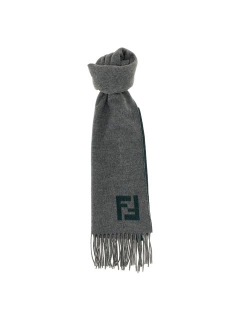 FENDI FENDI $700 Gray Wool/Cashmere Scarf New & Authentic