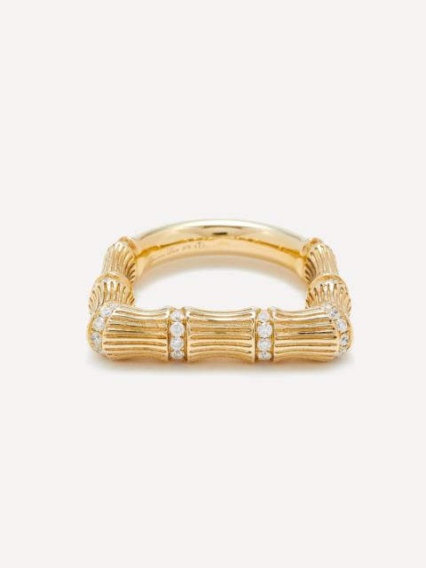 Yvonne Léon 9ct Gold Bamboo Diamond Ring