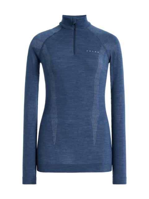 FALKE Half-Zip Ski Top blue