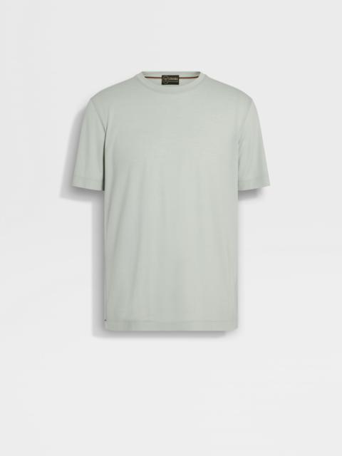 ZEGNA LIGHT SAGE GREEN VELLUS AUREUM T-SHIRT