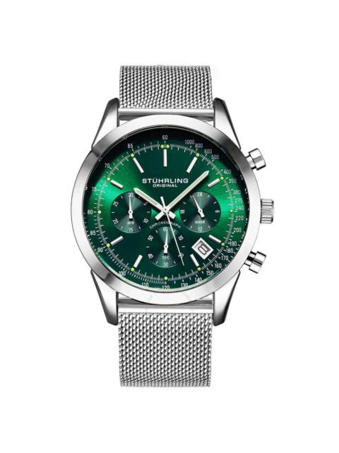 Other Designers Stuhrling Original Monaco Chronograph Quartz Green Dial Men's Watch M17172