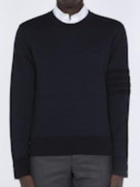 Thom Browne Thom Browne Men Ottoman Milano Stitch 4-Bar Bomber Pullover