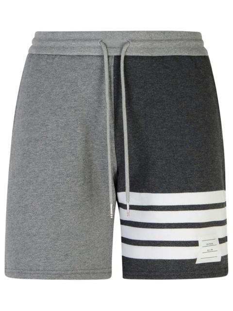Thom Browne '4-Bar' Grey Cotton Shorts Woman