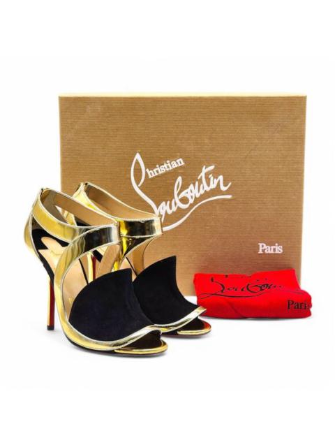 Christian Louboutin Christian Louboutin Rotonda Leather Sandal Pumps 100 - Gold - EU 36 US 5.5