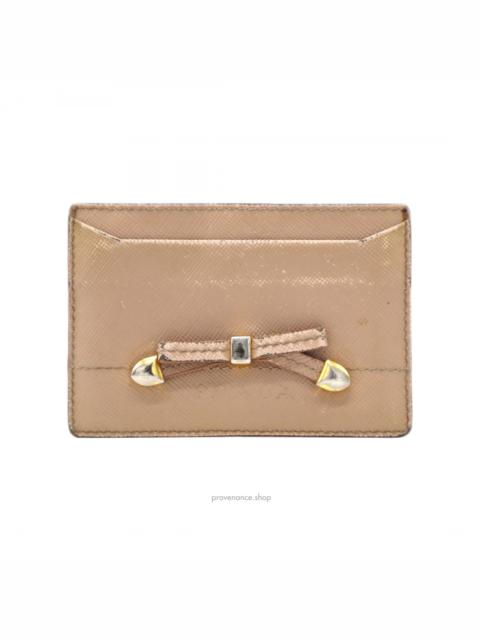Prada Prada Cardholder Wallet - Peach Saffiano Leather