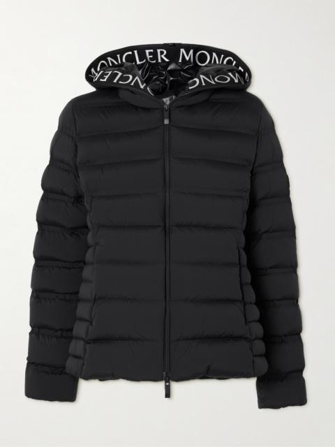 Moncler Appliquéd Webbing-trimmed Quilted Shell Down Jacket