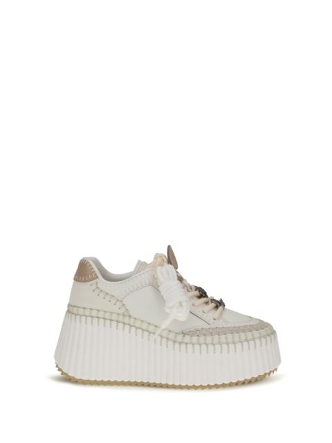 Chloé Chloé Nama Platform Sneakers Lovely White