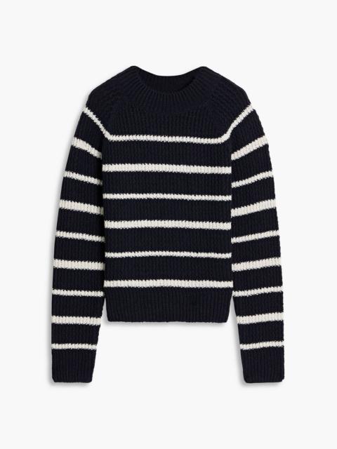 Other Designers Striped ribbed cotton-blend sweater