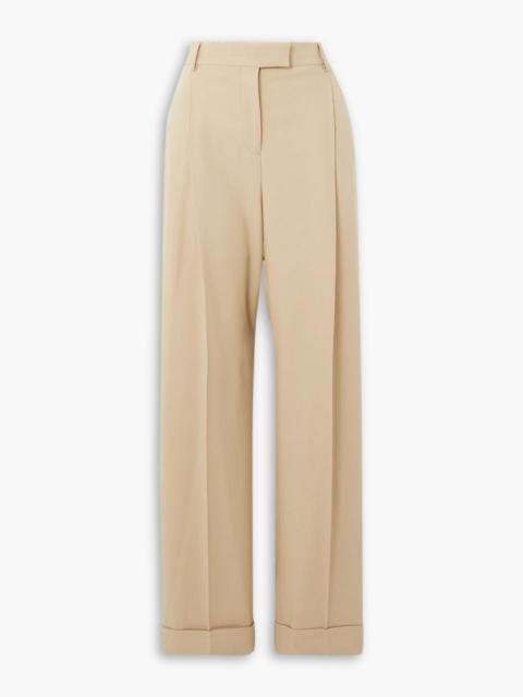 FERRAGAMO Pleated wool straight-leg pants