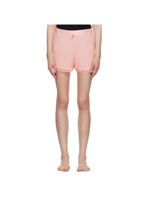 Moschino Pink Lace Trim Pyjama Shorts
