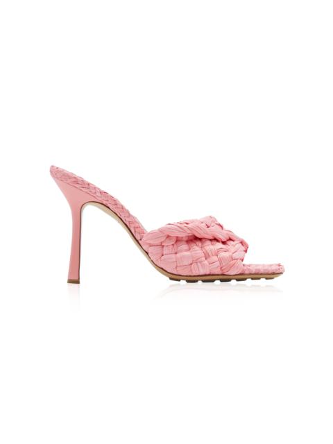 Bottega Veneta Stretch Raffia Sandals pink