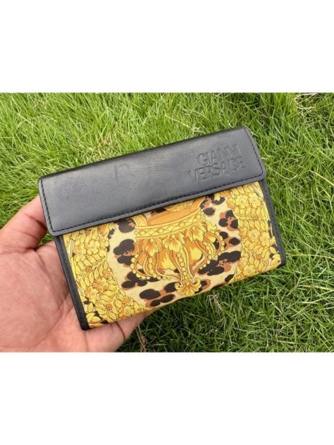 Authentic Gianni Versace Baroque Leopard Print Wallet