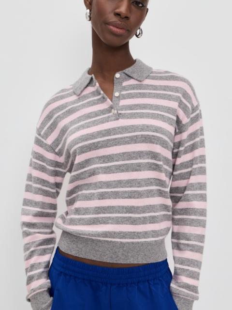 GUEST IN RESIDENCE Collegiate Stripe Cashmere Polo
