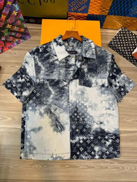 Louis Vuitton LOUIS VUITTON MONOGRAM BANDANA DENIM SHORT SLEEVE SHIRT XS