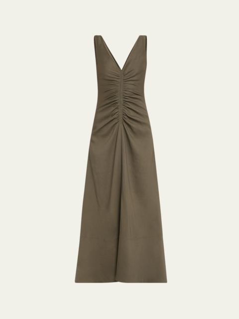 Proenza Schouler Remi Ruched Eco Stretch Flared Dress