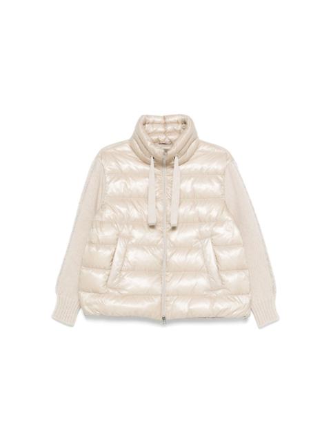panelled puffer jacket