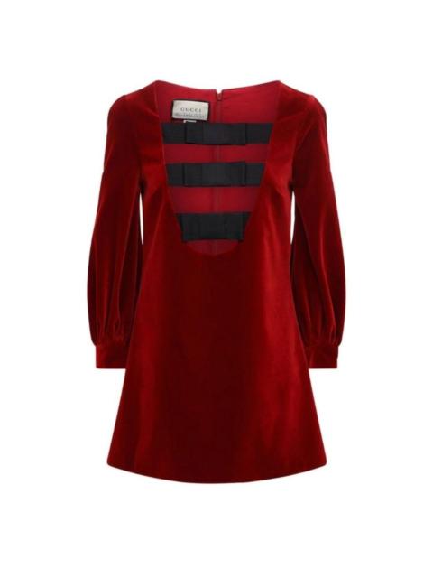 GUCCI Stretch Cotton-Velvet Mini Dress