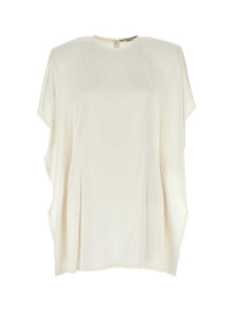 Stella McCartney Stella Mccartney Women White Satin Mini Dress