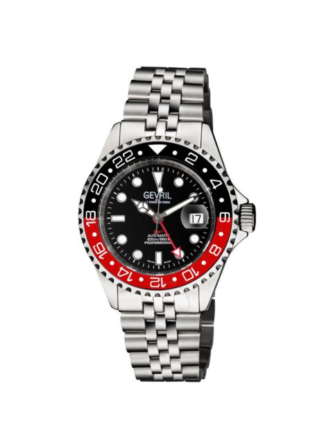 Other Designers Gevril Wall Street GMT Black Dial Coke Bezel Men's Watch 4954B