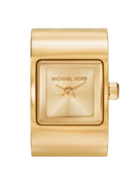MICHAEL KORS Michael Kors Darrington Quartz Gold Dial Ladies Ring Watch MK4883