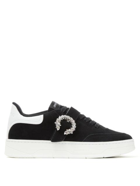 JIMMY CHOO Jimmy Choo Osaka Crystal Buckle Low-Top Sneakers