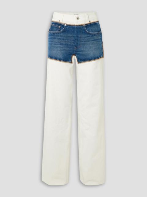Jean Paul Gaultier Petit Grand two-tone wide-leg jeans