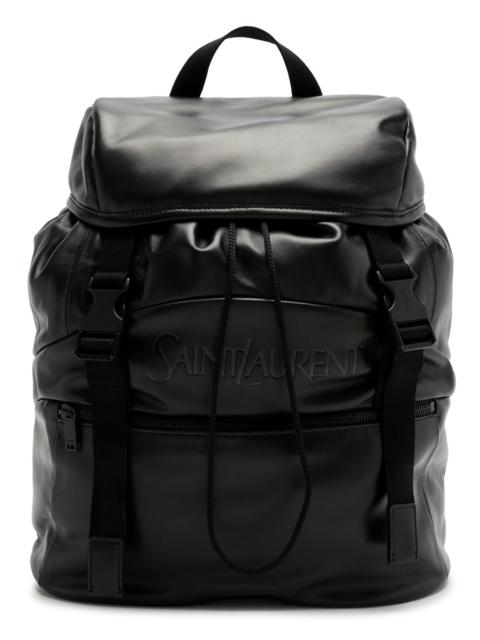 Logo leather backpack