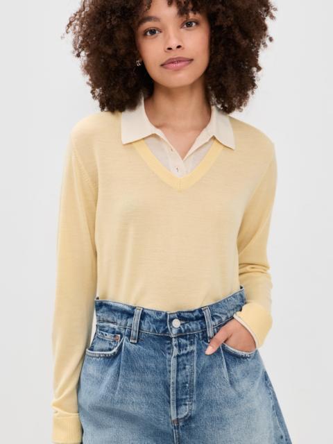 rag & bone Anne Long Sleeve Polo Sweater