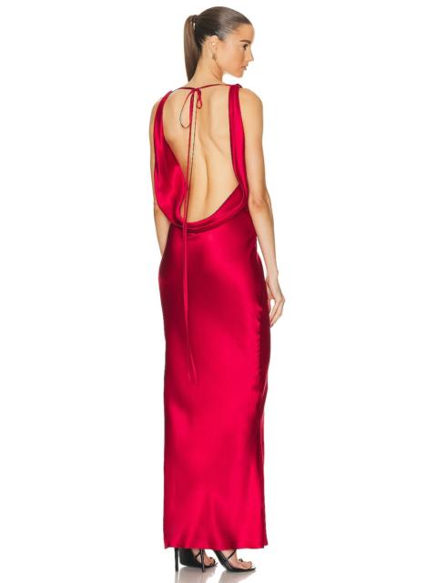 Mirror Palais Plunging Back Cowl Dress